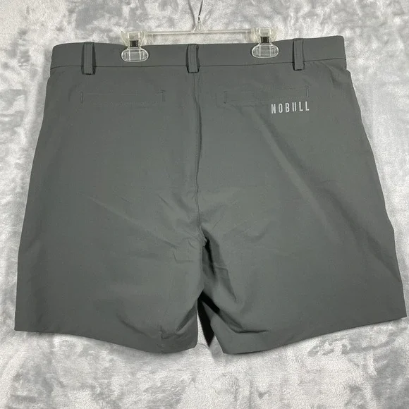 NOBULL Shorts Men's  Size 36R Gray Dark Shadow Golf  7" Inseam Performance NEW - Picture 2 of 8